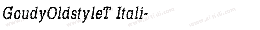 GoudyOldstyleT Itali字体转换
